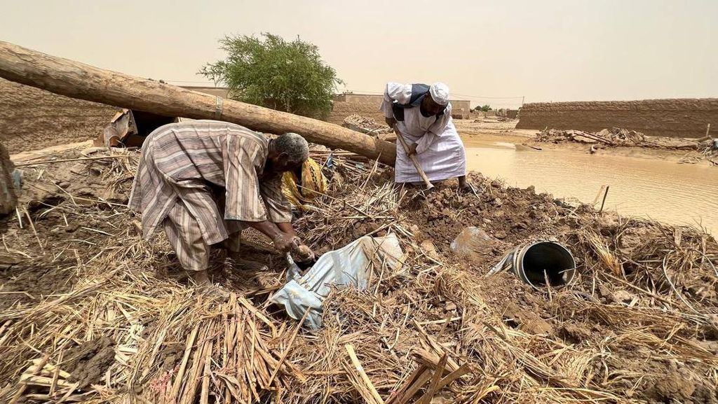 FOTO: Banjir Bandang Terjang Sudan, 52 Orang Tewas